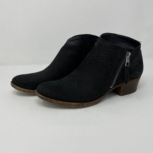 Lucky Brand Brielley Perforated Ankle Boots Black